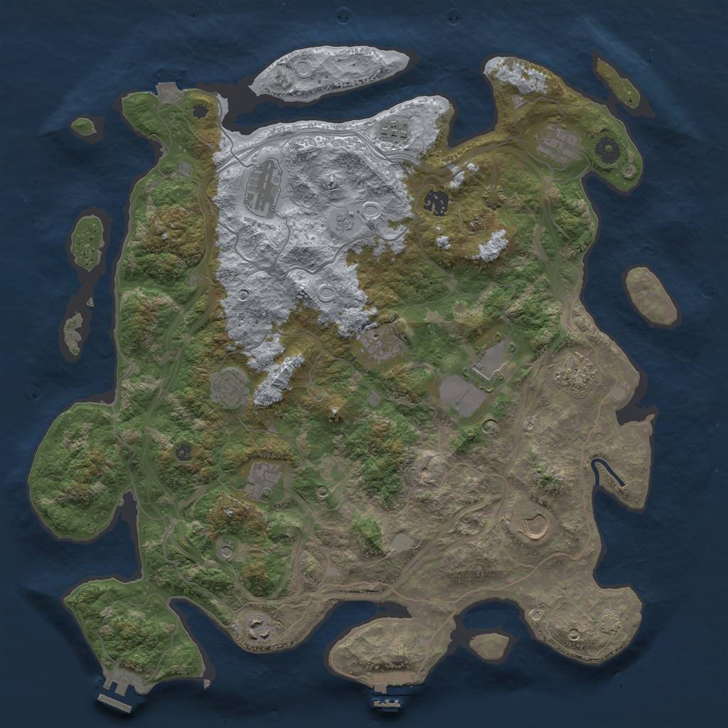 Rust Map: Procedural Map, Size: 4250, Seed: 310515020, 19 Monuments