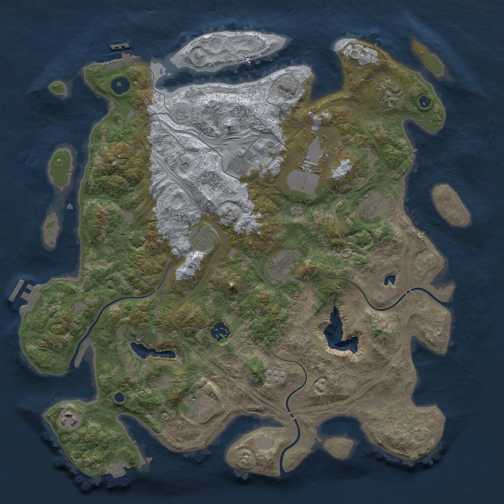 Rust Map: Procedural Map, Size: 4250, Seed: 310515020, 16 Monuments