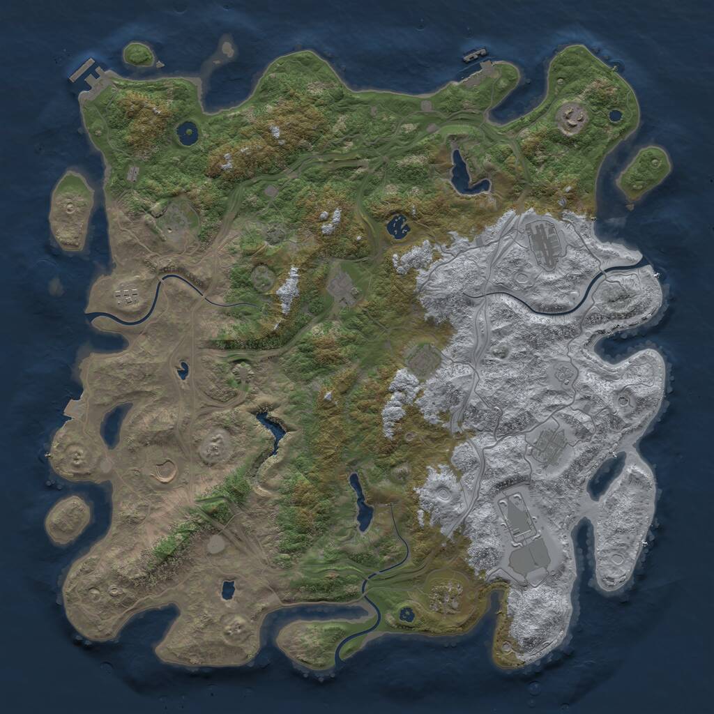 Rust Map: Procedural Map, Size: 4750, Seed: 522, 17 Monuments