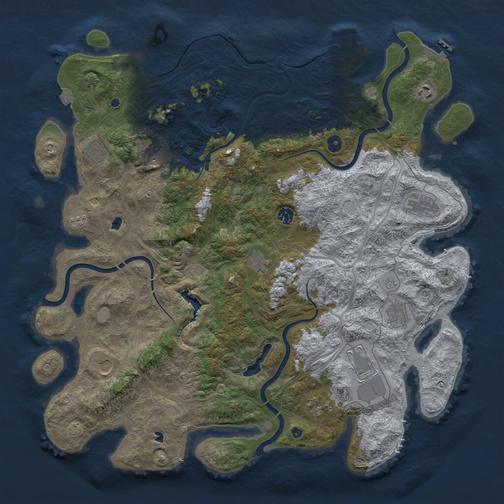 Rust Map: Procedural Map, Size: 4750, Seed: 522, 17 Monuments