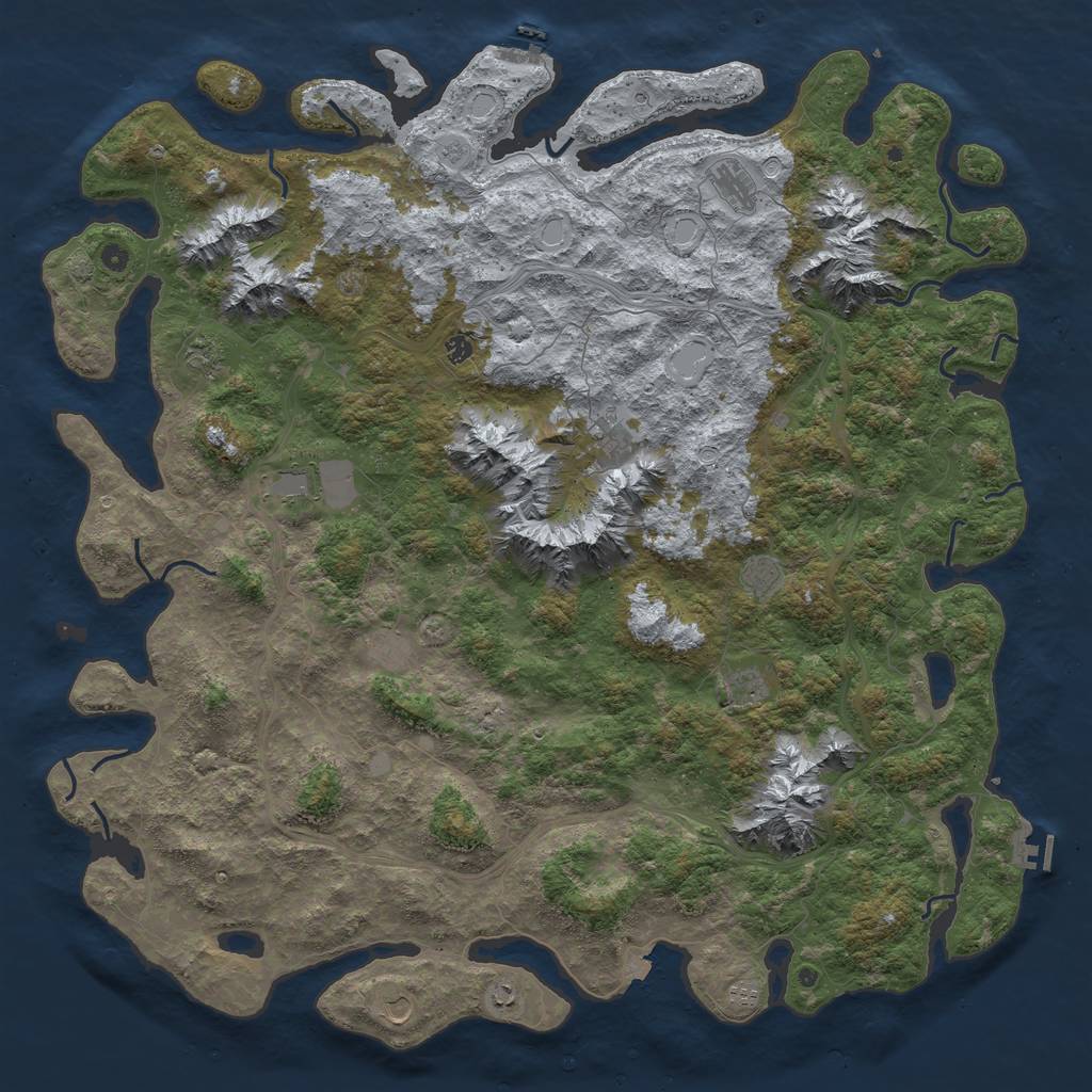 Rust Map: Procedural Map, Size: 6000, Seed: 1515936740, 19 Monuments