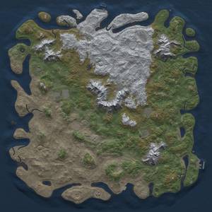 Thumbnail Rust Map: Procedural Map, Size: 6000, Seed: 1515936740, 19 Monuments