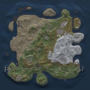 Thumbnail Rust Map: Procedural Map, Size: 3500, Seed: 329571825, 15 Monuments