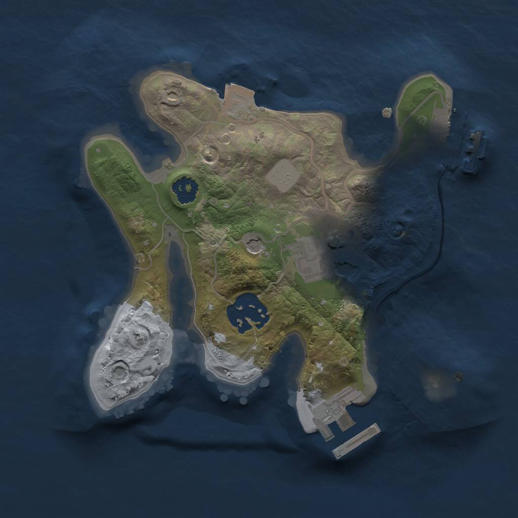 Rust Map: Procedural Map, Size: 2000, Seed: 341719931, 6 Monuments