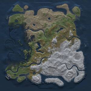 Thumbnail Rust Map: Procedural Map, Size: 4500, Seed: 1999215900, 15 Monuments