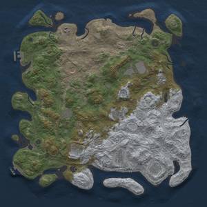 Thumbnail Rust Map: Procedural Map, Size: 4500, Seed: 1999215900, 19 Monuments