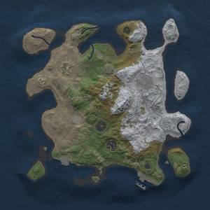 Thumbnail Rust Map: Procedural Map, Size: 3000, Seed: 150196963, 10 Monuments