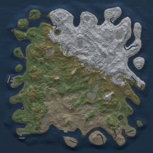 Thumbnail Rust Map: Procedural Map, Size: 4500, Seed: 1437152604, 18 Monuments