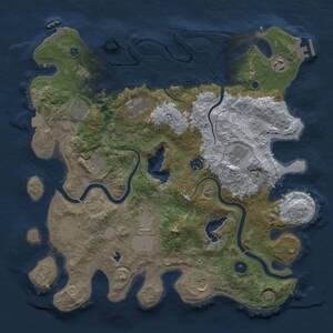 Thumbnail Rust Map: Procedural Map, Size: 4000, Seed: 6175, 16 Monuments