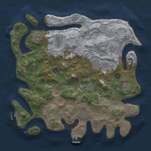 Thumbnail Rust Map: Procedural Map, Size: 3900, Seed: 1471364735, 18 Monuments