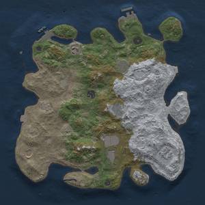 Thumbnail Rust Map: Procedural Map, Size: 3650, Seed: 1776240261, 16 Monuments