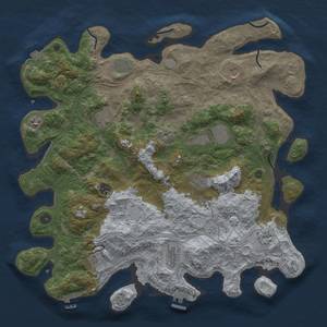 Thumbnail Rust Map: Procedural Map, Size: 4500, Seed: 1635771052, 19 Monuments