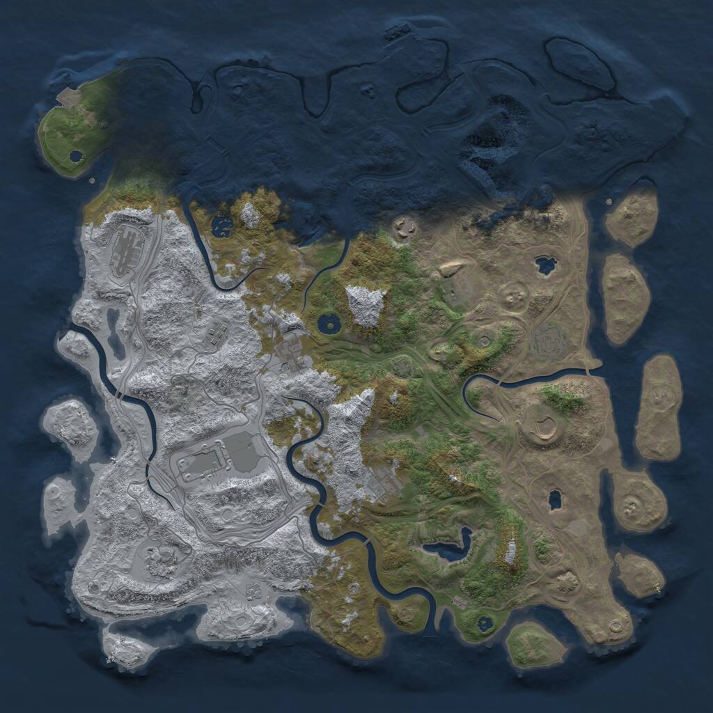 Rust Map: Procedural Map, Size: 4750, Seed: 89132, 17 Monuments