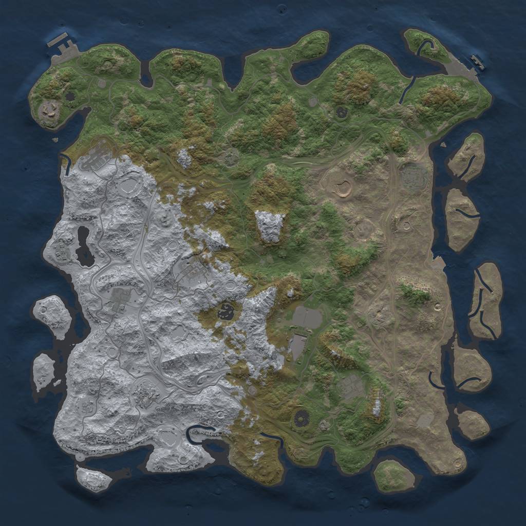 Rust Map: Procedural Map, Size: 4750, Seed: 89132, 19 Monuments