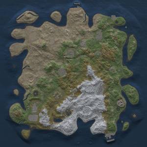 Thumbnail Rust Map: Procedural Map, Size: 4000, Seed: 233065579, 19 Monuments