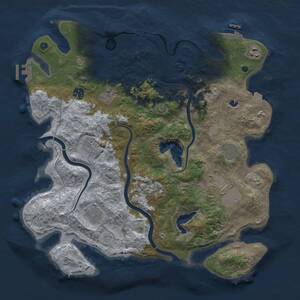 Thumbnail Rust Map: Procedural Map, Size: 4000, Seed: 244148689, 15 Monuments
