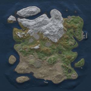 Thumbnail Rust Map: Procedural Map, Size: 3500, Seed: 2116127096, 15 Monuments