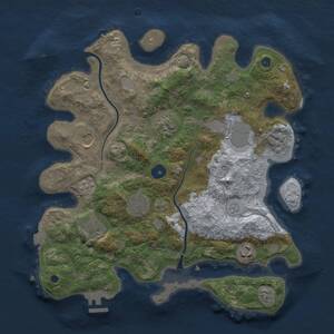 Thumbnail Rust Map: Procedural Map, Size: 3500, Seed: 503959931, 12 Monuments