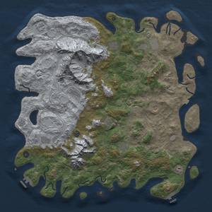 Thumbnail Rust Map: Procedural Map, Size: 5000, Seed: 912131655, 19 Monuments