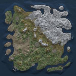 Thumbnail Rust Map: Procedural Map, Size: 4000, Seed: 1696718314, 18 Monuments