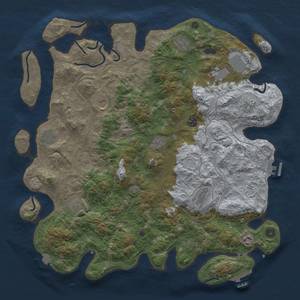 Thumbnail Rust Map: Procedural Map, Size: 4500, Seed: 1702734376, 19 Monuments