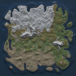 Thumbnail Rust Map: Procedural Map, Size: 5000, Seed: 1186410449, 19 Monuments