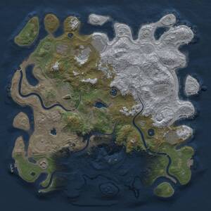 Thumbnail Rust Map: Procedural Map, Size: 4250, Seed: 517433434, 16 Monuments