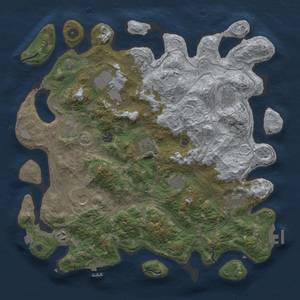 Thumbnail Rust Map: Procedural Map, Size: 4250, Seed: 517433434, 19 Monuments