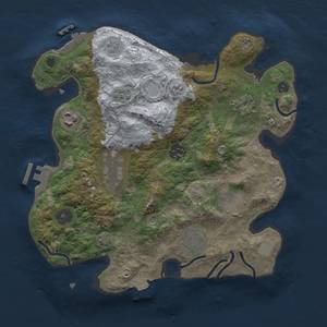 Thumbnail Rust Map: Procedural Map, Size: 3000, Seed: 1546299374, 15 Monuments