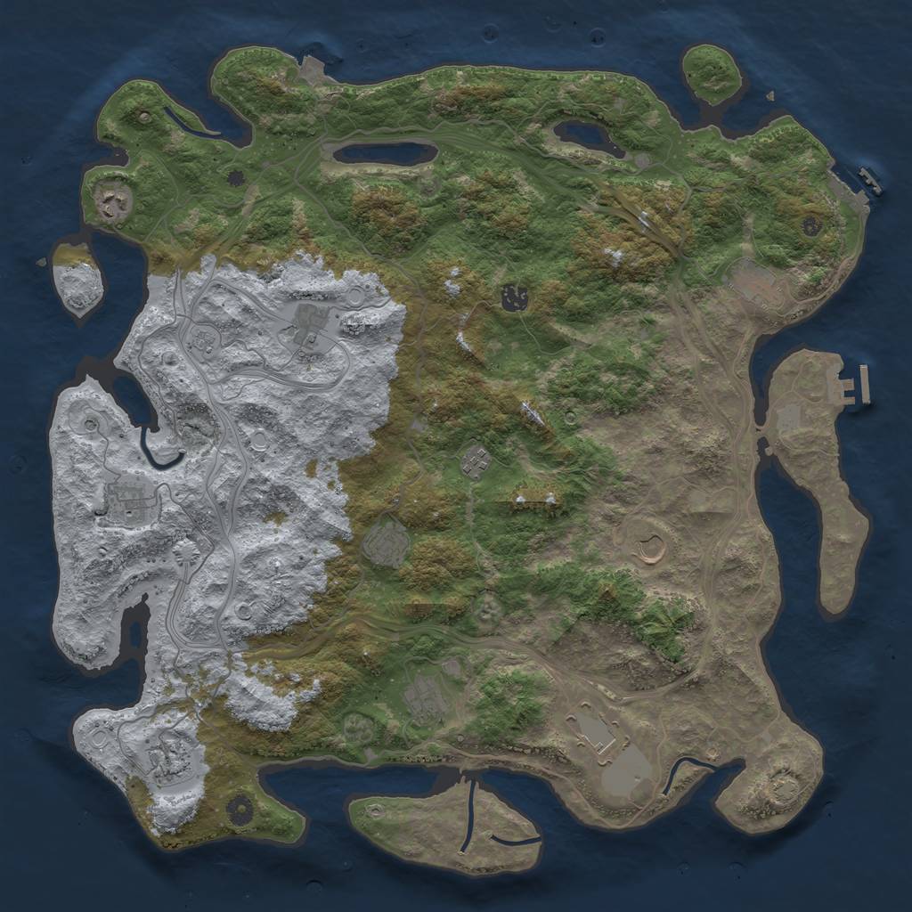 Rust Map: Procedural Map, Size: 4750, Seed: 1526081997, 19 Monuments