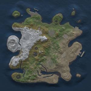 Thumbnail Rust Map: Procedural Map, Size: 3000, Seed: 1271509757, 12 Monuments