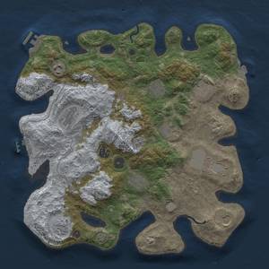 Thumbnail Rust Map: Procedural Map, Size: 3650, Seed: 1677757800, 19 Monuments