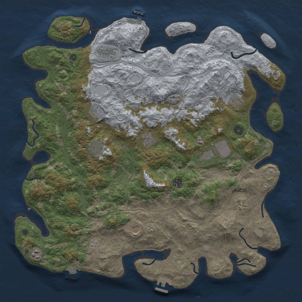 Rust Map: Procedural Map, Size: 4700, Seed: 175277269, 19 Monuments