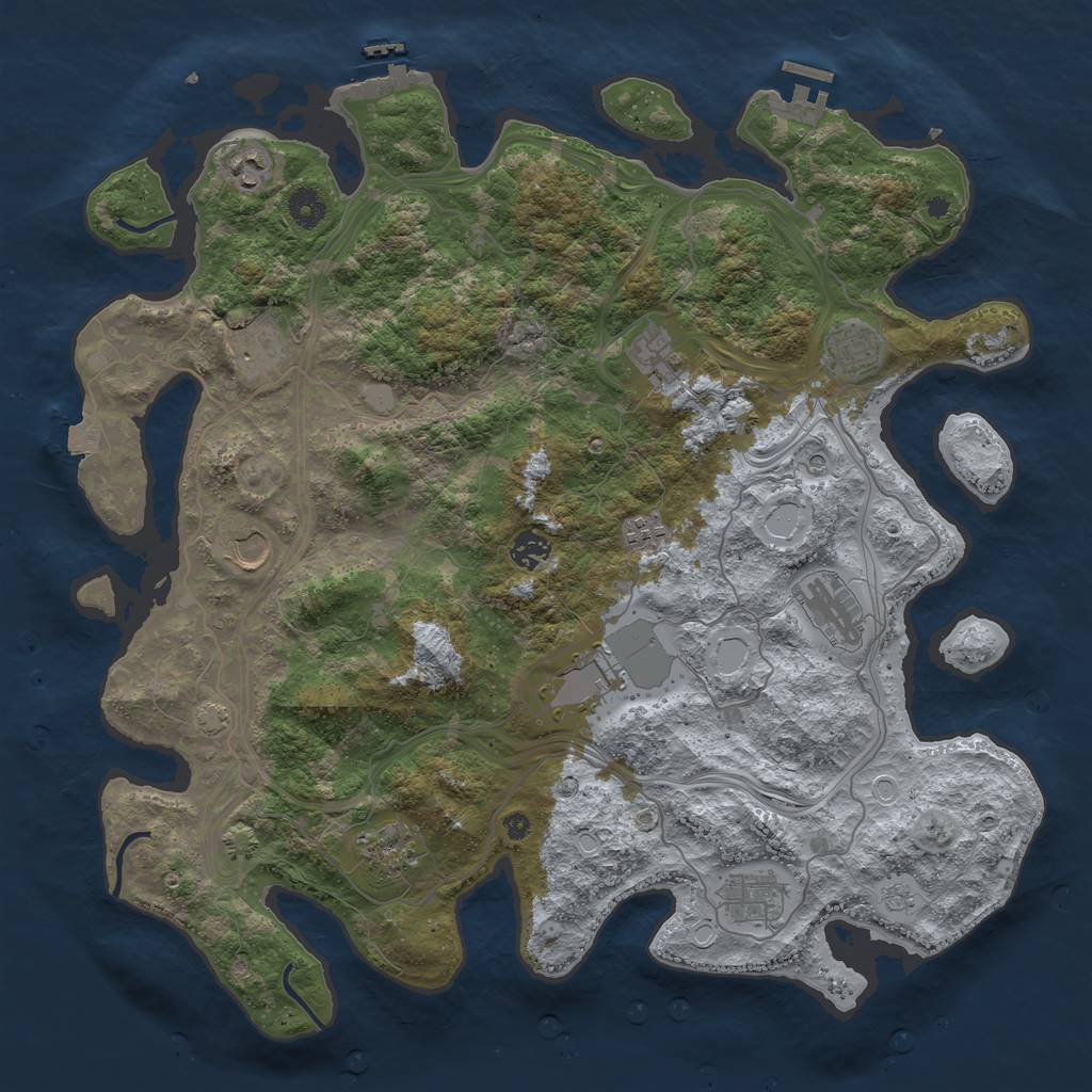 Rust Map: Procedural Map, Size: 4250, Seed: 679523283, 19 Monuments