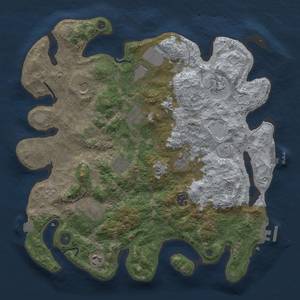 Thumbnail Rust Map: Procedural Map, Size: 3850, Seed: 538287208, 18 Monuments