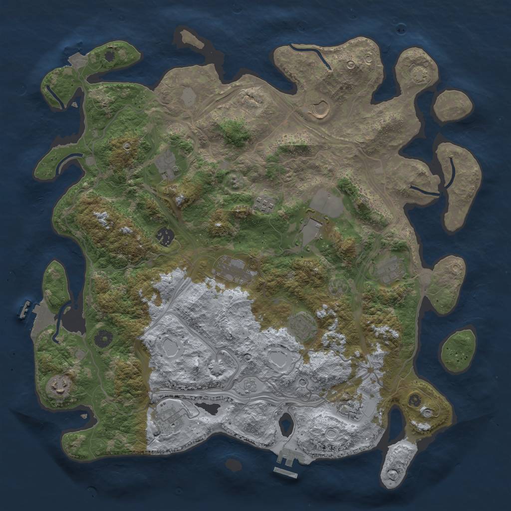 Rust Map: Procedural Map, Size: 4250, Seed: 12338, 19 Monuments