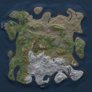 Thumbnail Rust Map: Procedural Map, Size: 3700, Seed: 998116, 17 Monuments