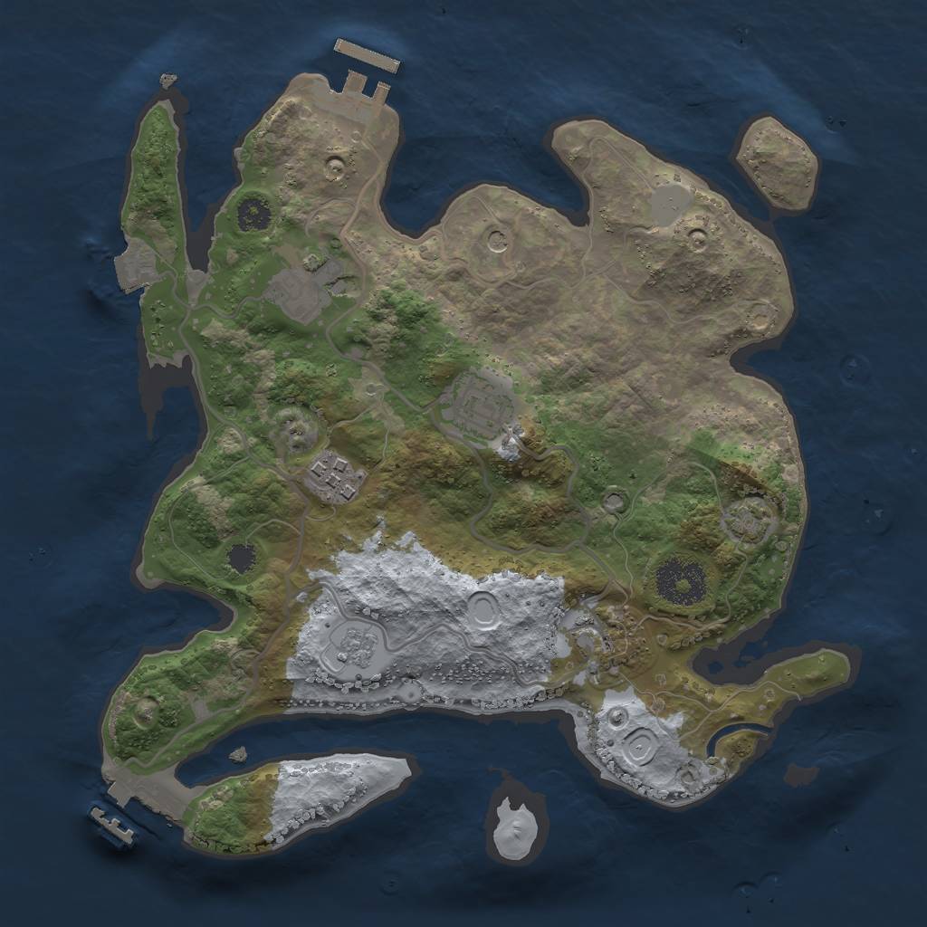 Rust Map: Procedural Map, Size: 2800, Seed: 99823616, 12 Monuments