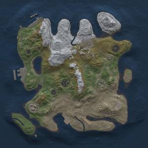 Thumbnail Rust Map: Procedural Map, Size: 3000, Seed: 178110844, 12 Monuments