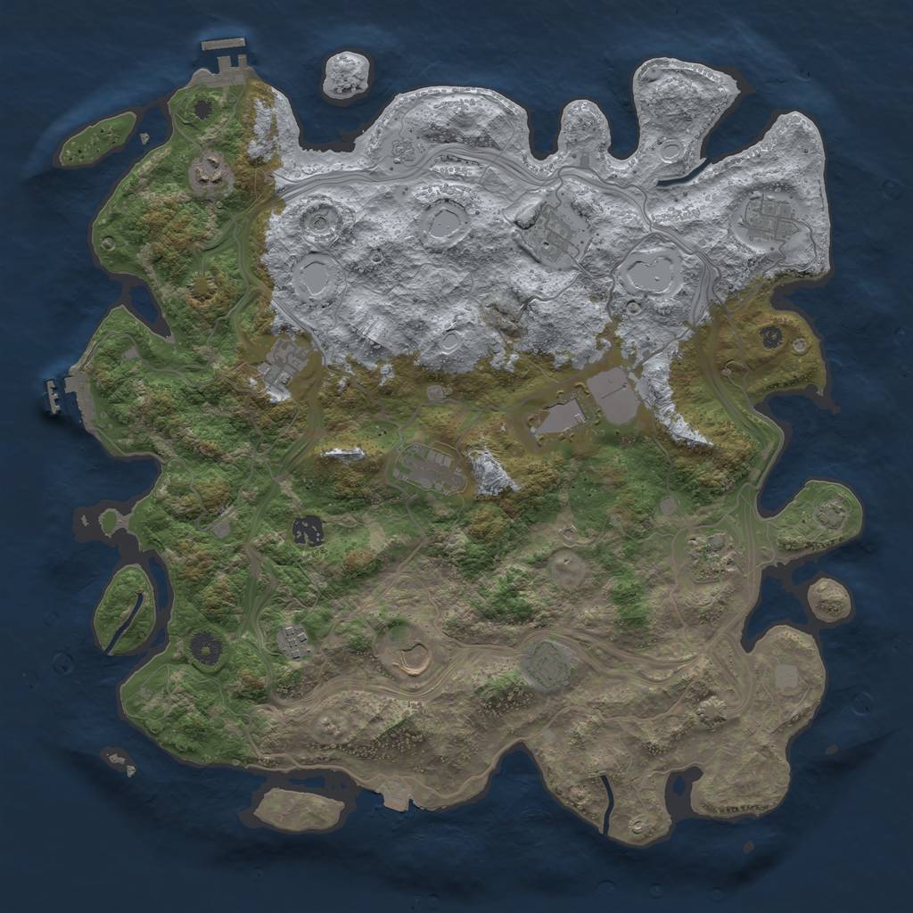 Rust Map: Procedural Map, Size: 4250, Seed: 4026, 19 Monuments