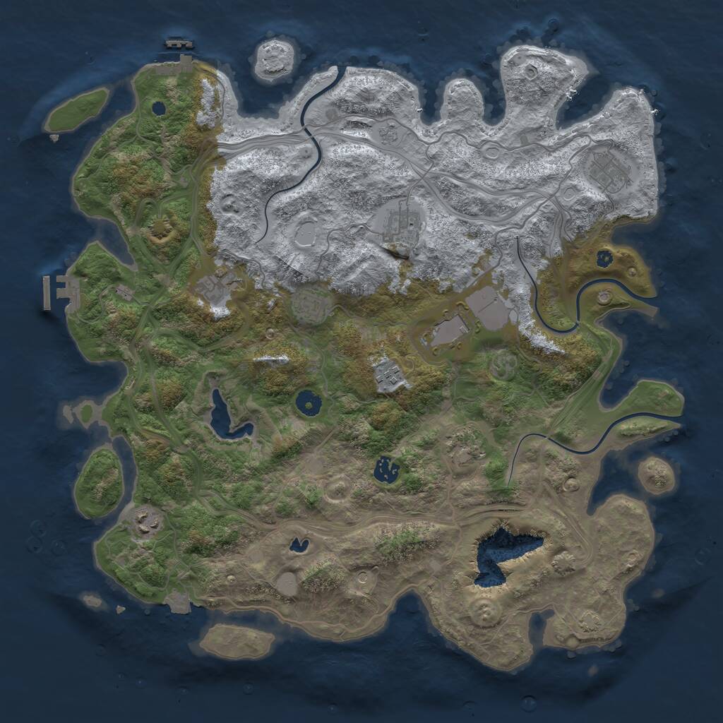 Rust Map: Procedural Map, Size: 4250, Seed: 4026, 15 Monuments