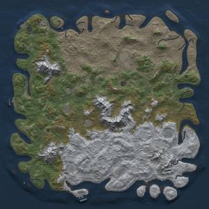 Thumbnail Rust Map: Procedural Map, Size: 6000, Seed: 19766076, 19 Monuments