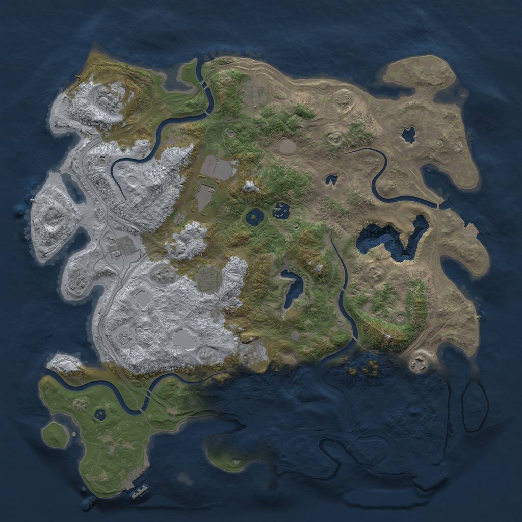 Rust Map: Procedural Map, Size: 4500, Seed: 66613777, 15 Monuments