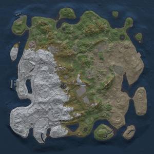 Thumbnail Rust Map: Procedural Map, Size: 4000, Seed: 1372122937, 18 Monuments