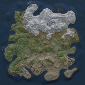 Thumbnail Rust Map: Procedural Map, Size: 4000, Seed: 883944317, 19 Monuments