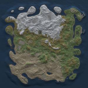 Thumbnail Rust Map: Procedural Map, Size: 4500, Seed: 507273025, 19 Monuments