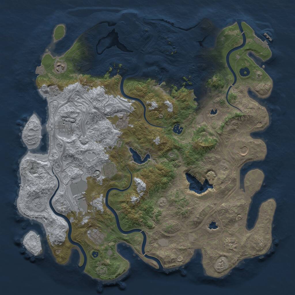 Rust Map: Procedural Map, Size: 4500, Seed: 78552318, 19 Monuments
