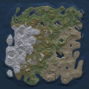 Thumbnail Rust Map: Procedural Map, Size: 4500, Seed: 78552318, 17 Monuments