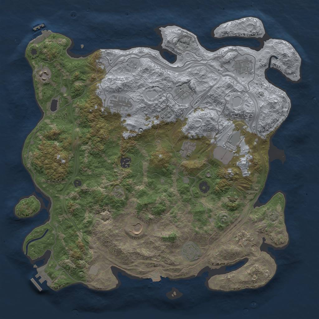 Rust Map: Procedural Map, Size: 4250, Seed: 1785145597, 19 Monuments