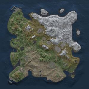 Thumbnail Rust Map: Procedural Map, Size: 3500, Seed: 20629026, 16 Monuments